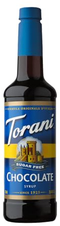 Torani - Schokoladen/Chocolate Sirup ohne Zucker (750 ml), zuckerfreier Getränke- & Kaffee-Sirup mit natürlichen Aromen