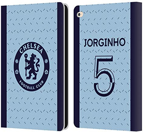 Head Case Designs Offiziell Zugelassen Chelsea Football Club Jorginho 2020/21 Spieler Away Kit Gruppe 1 Leder Brieftaschen Handyhülle Hülle Huelle kompatibel mit Apple iPad Air 2 (2014)