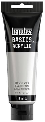 Liquitex 8870075 Basics Acrylic Paint, Iridescent White, 118 ml Tube