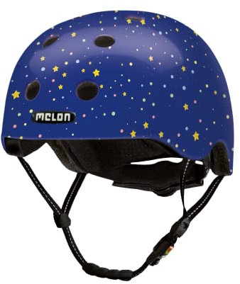 Melon »Starry Night« Leichter und Cooler Kinderfahrradhelm für Jungen und Mädchen mit maximalem Schutz Größe XXS-S (46-52cm) Blau Dunkelblau Sterne Nachthimmel …