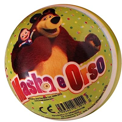Ballon en caoutchouc à eau volley handball water-polo d'entraînement ou match diamètre 11 cm (Masha et ours) pour enfants. Taille petite