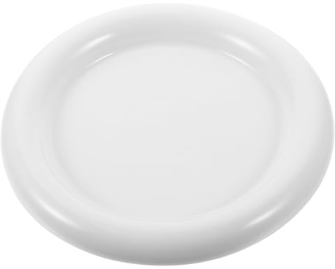 MAGICLULU 1pc Ceramic Salad Dish White Dinner Plate Ceramic Breakfast Tray Ring Trinket Dish Bracelet Storage Plate Food Plate Server Soap Fruit Tray for Dressing Table Kitchen