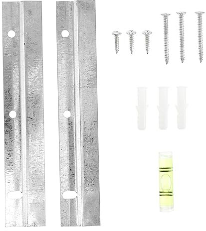 Housoutil 1 Satz Wandbehang Inhaber Schwenken Rahmen Sicherungsring Multi Bild Aufhängen Betonschrauben Taschenloch-kit Vorrichtung Bausatz Ringe Wandhaken Mehrere Fix Silver Eisen