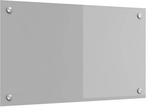 vidaXL Salpicadero de Cocina Gris Claro 70 x 40 x 0,6 cm, Salpicadero Moderno para Cocina, Vidrio Templado Resistente, Protector Rectangular para Tus Aventuras culinarias