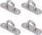 Jesustree Crochet de Plafond Acier Inoxydable 4 Pièces Support Mural Plaques à Oeil Oblongues pour Chaise Accrochante Hamac Balançoires de Yoga Sac de Boxe Pots Fleurs, Argent