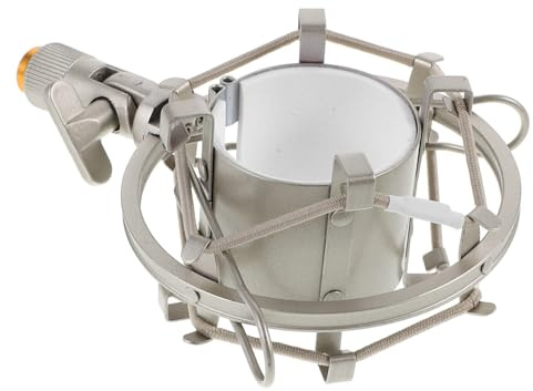 FUTUREORYY Soporte Antivibración para Micrófono de Estudio con Montaje Metálico Resistente y Adaptador Suspensión de para Grabación Profesional y Streaming