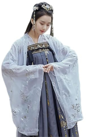 TIANTOO Vestido Tradicional Chino Hanfu Para Mujer (S-3XL), Cómodo Y Transpirable, Suave Y Agradable Para La Piel, Fluido Y Elegante, Ideal Para Uso Diario, Sesiones De Fotos Y Cosplay.,S,Purple