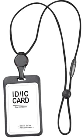 Tsophreniq Lanières avec Bobine de Badge rétractable et Porte-Badge Protecteur d ' étui pour Cartes de Visite avec Cordon rétractable, 2 emplacements pour Cartes Lanières pour Porte-Badges