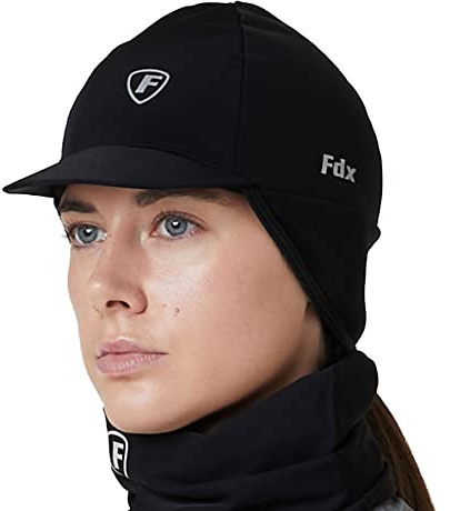 FDX Winter Cycling Cap Windproof Thermal Heat Retention Skull Cap S/M Black
