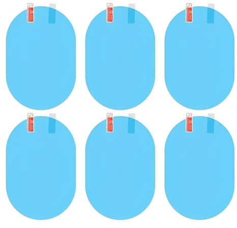 RAMGLYO Film de Protection Rétroviseur, Film Anti-Pluie et Anti-Buée pour Voiture, Imperméable et Anti-Reflet pour Fenêtres Latérales et Rétroviseurs Universels (15×10 cm)