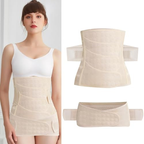Bauchgurt Nach Geburt, ZFOEFO Bauchband Damen Bauchgurt Hochelastisch Weich Hautfarbenes Bauchband Dauerhaft Rückbildungsgürtel Nach Geburt Stützend Bauchgurt Schwangerschaft für damen