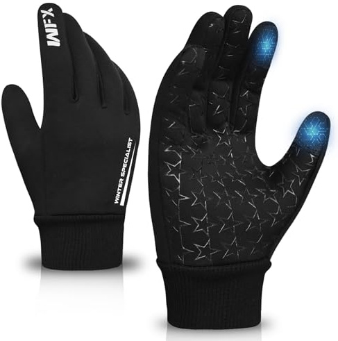 WFX Guantes deportivos de invierno para niños, guantes térmicos antideslizantes para pantalla táctil, para correr, senderismo, deportes de esquí y caminar al aire libre, guantes de ciclismo cálidos a