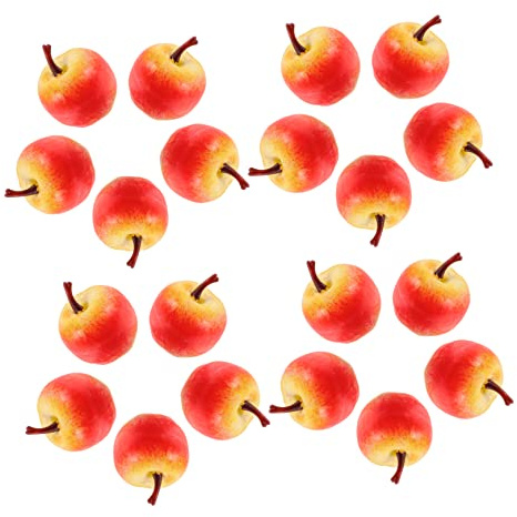 LIFKICH Künstliche Früchte Dekoration 50 Stück Apfel-Modelle Realistische Obstornamente Lebensechte Deko Für Fotografie