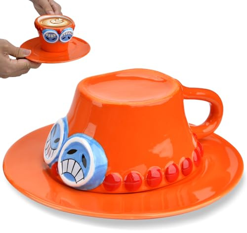 Violetfox Anime Tazza, Tazza da caffè in ceramica Ace Anime, Tazze cartone animato creativo, Tazza per tè e latte, Regalo per Natale, compleanno, anniversario