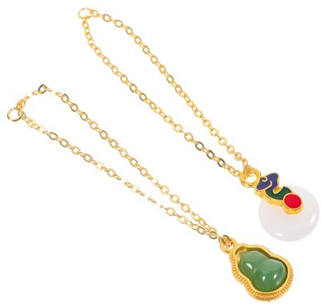 BESTonZON Entzückende Puppen-Halskette 2er-Pack Mini-Kette Aus Metall Für Puppendekorationen Zum Anziehen