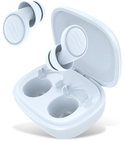 Tappi per orecchie, 35 dB Tappi orecchie dormire Riutilizzabile Silicone di protezione per l'udito con cancellazione del rumore, con 7 Paia in XS/S/M/L per dormire Blu