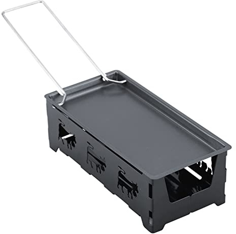 Xiuganpo Set di Teglie da Forno per Raclette per Formaggio Portatile Antiaderente, Strumento per Grigliare la di Casa, Mini Raclette Compatta per gli Amanti del Formaggio, Acciaio Al Carbonio,
