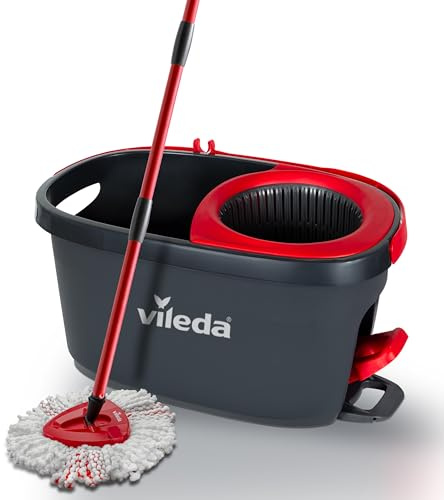 Vileda Turbo Set de Fregona con Cubo, Escurridor de Pedal y Microfibra