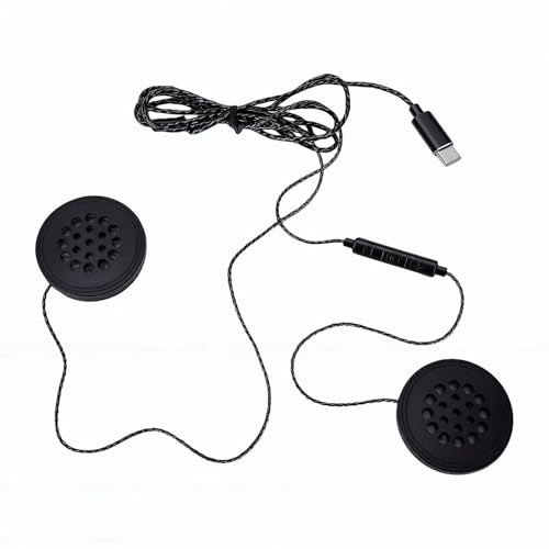 Annadue Motorcykelhjälm Headset Trådbundna 3,5 Mm Stereohjälmhögtalare med Mikrofon och Volymkontroll Hands-free Hörlurar för Motorcykel MP3 Smartphone