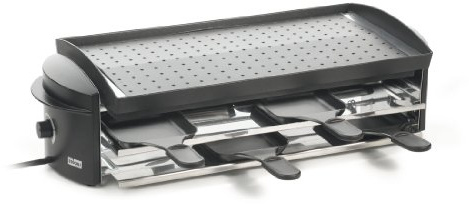 Stöckli Grillcheeboard, non-stick belagd, INOX-stänkskydd, 8 raclettepannor 0008.02