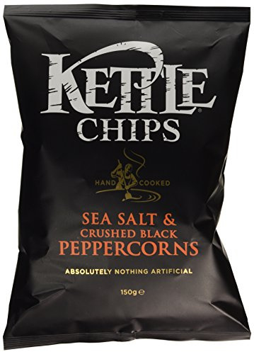 Kettle Sea Salt With Crushed Black Peppercorns Chips 150 G (pack Of 12)