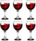 Glasmark KROSNO - Set di 6 bicchieri da vino, vetro con fondo colorato, calici da vino bianco, design originale, forma e stile unici, perfetto per casa, ristoranti
