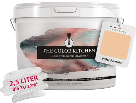 Livingwalls THE COLOR KITCHEN kräftige Wandfarbe - Malerfarbe für farbenfrohe Räume - matte Innenfarbe in Beige - 2,5l Deckfarbe in TCK5009