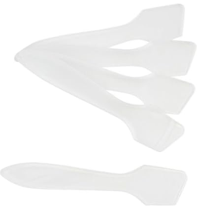 Spatule Cosmétique Jetable 200 Pièces en Plastique Blanc