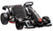 Aufsitz-Driftkart 24 V, schwarz, LED-Beleuchtung, 2 x 150 W Motor, Driftmodus mit Einer Geschwindigkeit von 12 km/h, solide Stahlkonstruktion, Verstellbarer Sitz, MP3-Player