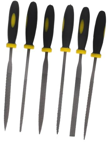 HOMSFOU 6 Unidades de Limas Miniatura Mango Antideslizante y Dientes de Corte Raspador Herramienta de Escofina para Madera Archivo Raspador Adecuado para Carpintería y Bricolaje