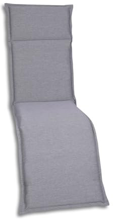 GO-DE Textil Bequeme und attraktive Polsterauflagen für Hochlehner-, Mittellehner- und Niederlehner-Gartenstühle, Sitzkissen (Einzelset, Uni Grau, Relaxauflage)