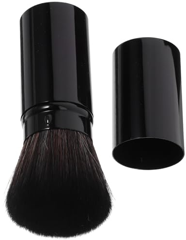 Operitacx Brocha para Rubor Retráctil Grande, Pincel Compacto para Polvos Cosméticos, Herramienta Portátil de Maquillaje para Viaje y Colorete, Accesorio Esencial para Rostro