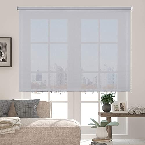 Dagsljus rullgardiner – ogenomskinlig ljusfiltrering, UV-skydd och vattentäta sekretessnyanser för sovrum, vardagsrum, badrum, kontor – 50 cm x 230 cm