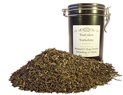 Margarets Hope Tea Gift Caddy 2nd Flush Darjeeling 100g Airseal Caddy Black Loose Leaf by TeaCakes of Yorkshire.