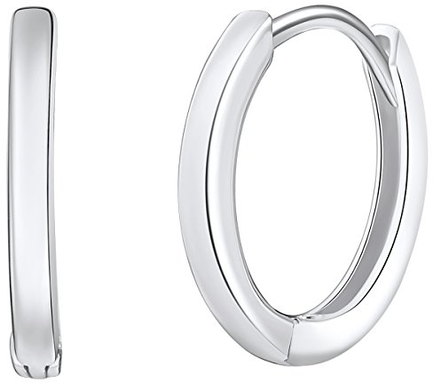 Rafaela Donata Damen Creolen aus 925/- Sterling Silber - Klappcreolen Silbercreolen klassisch Unisex