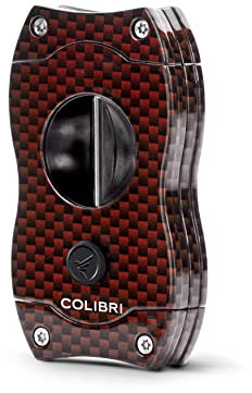 Colibri V-Cut cigarrskärare - kolfiber - fjäderblad - v-cut djup 7 mm - mätare upp till 60+ ringar - ergonomisk design