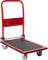 Plattformwagen klappbar für Baumaterialien, Schwerlast Transportwagen, Schiebewagen mit Rollen, Lastenwagen mit Gummireifen, Heavy Duty cart, 73x48x84cm, rot schwarz