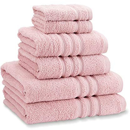 Catherine Lansfield Zero Twist 6 Piece Towel Bale Pink
