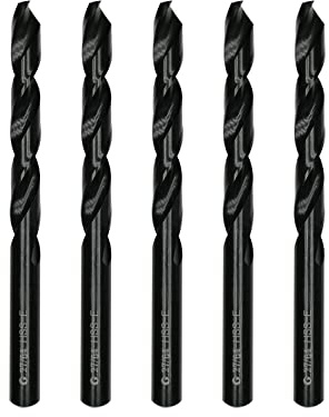 DelitonGude 27/64 inch HSS M35 Cobalt Twist Drill Bits,High Speed Steel,Pack of 5,Suitable for Hard Metals, Stainless Steel, Cast Iron and Other Hard Material(27/64inch)