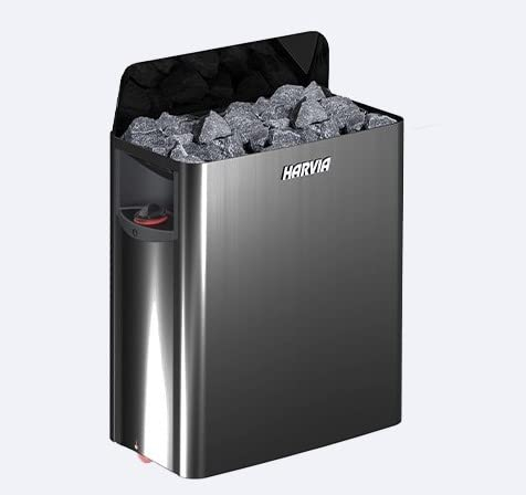 Harvia The Wall Black Steel Poêle pour sauna avec unité de commande intégrée 6 kW