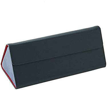 ZKYUCHUN étui à lunettes Véritable motif PU Business Storage Lunettes Coque Compression Triangle Pliant Myopie Verres à la main-Color1