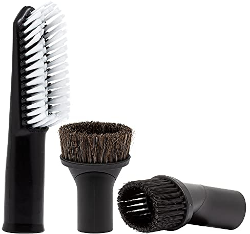 Premium Staubsaugerdüsen Set 35 mm mit Saugpinsel mit Naturhaar Kunstbeborstung drehbar und Möbel Bürste passend für Staubsauger Nass Trockensauger Mehrzwecksauger mit 35 mm Anschluss