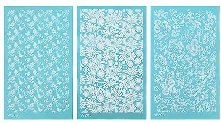 3 Piezas Plantillas De Serigrafía De Arcilla Polimérica, Kit De Impresión De Serigrafía Reutilizable De Bricolaje, Rascadores De Textura De Bricolaje Patrones De Placas De Impresión (#3)