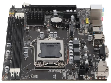 Yctze LGA 1155 Desktop-Computer-Motherboard mit USB3.0, Mainboard Unterstützt B75, DDR3 1700, Kompatibel mit I7 2600, I3-530 Core-Prozessoren, Flex-ATX