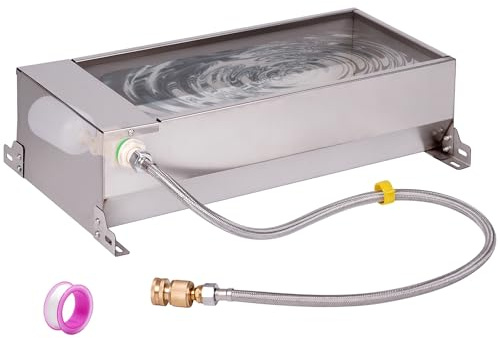 Automatic Livestock Water Trough Stainless Steel Animal Drinking Water Bowl Dispenser with Float Valve Kit Large Capacity Outdoor Animal Self Filling Horse Trough for Dog Horse Pig Cow Goat
