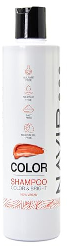 NAVIR Profesional | Champú protector del color para cabello teñido – Limpieza suave con botánicos y prebióticos – Brillo e hidratación | Sin sulfatos agresivos, parabenos ni siliconas – 300 ml