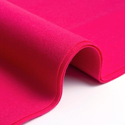 IPEA Filzstoff Fuchsia - Großes Stück 190 x 100 cm - Made in Italy - Weicher Filz Stoff Uni für Kleidung, Accessoires, Dekorationen, Kreationen, Patchwork - Stoff zum Nähen - Bastelfilz