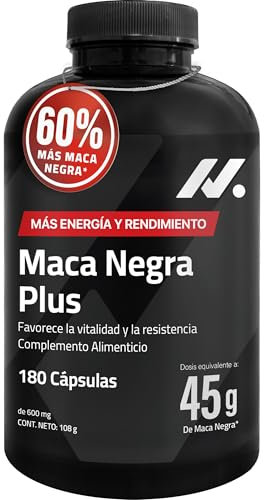 Maca Plus – Testosteron Booster - 45.000 mg Maca Schwarz (100:1 Extrakt), L-Arginin, Taurin, Vitamin B6-180 Kapseln – Vegan, Gluten & Laktosefrei – Energie, Vitalität, Besser schlafen – ohne Koffein