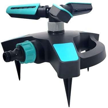 Vbvbip 2025 New Propeller Sprinkler for Lawn & Garden, 360° Rotating Sprinkler with Adjustable | Pluggable Base & High-Pressure Nozzles, Yard Irrigation System for Large Area Coverage