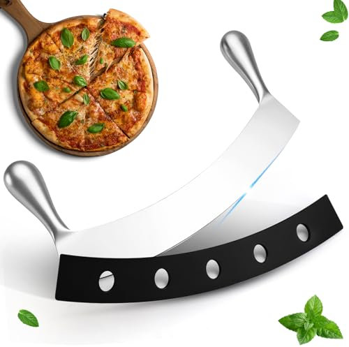 Tagliapizza Taglia Pizza Coltello per Pizza in Acciaio Inox Coltello per Tagliare la Pizza da 30 cm e Impugnatura Ergonomica - Facile da Pulire - Ideale per La Casa e i Professionisti